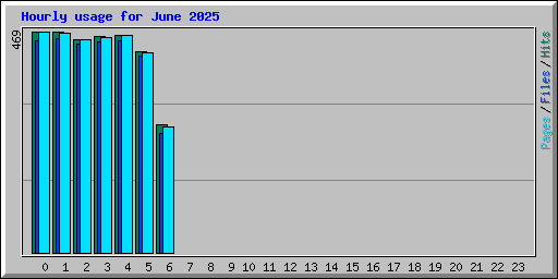 Hourly usage for June 2025