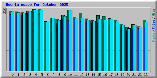 Hourly usage for October 2025